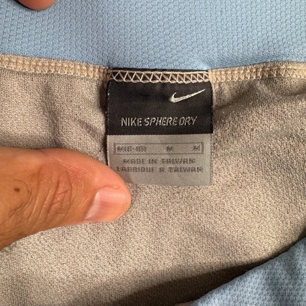 Nike Athletic Shorts Womens Size M Blue Sphere Dry Running Breathable Mesh Good